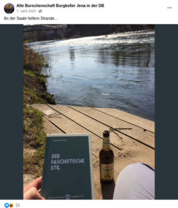 Facebook-Post mit dem Buch "Der faschistische Stil" von Armin Mohler