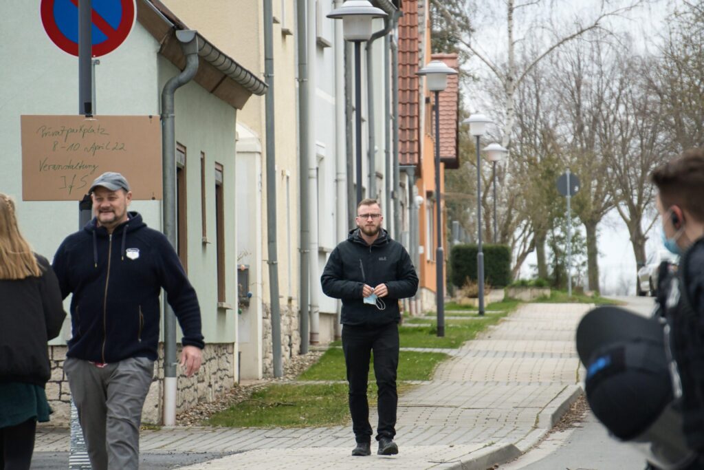 Alexander Jünger bei der Frühjahrsakademie des IfS am 08.04.2022 in Schnellroda (Bild: Objektiv Ost)