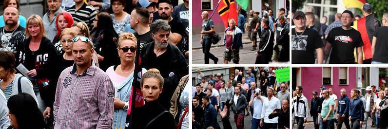Collage mehrerer Demonstrationsfotos