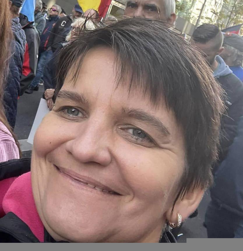 Anja Bergner bei AfD Demo in Berlin